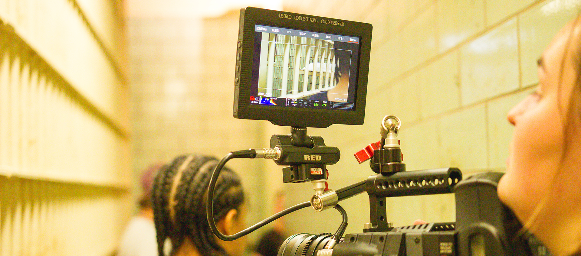 Camera behind the scenes