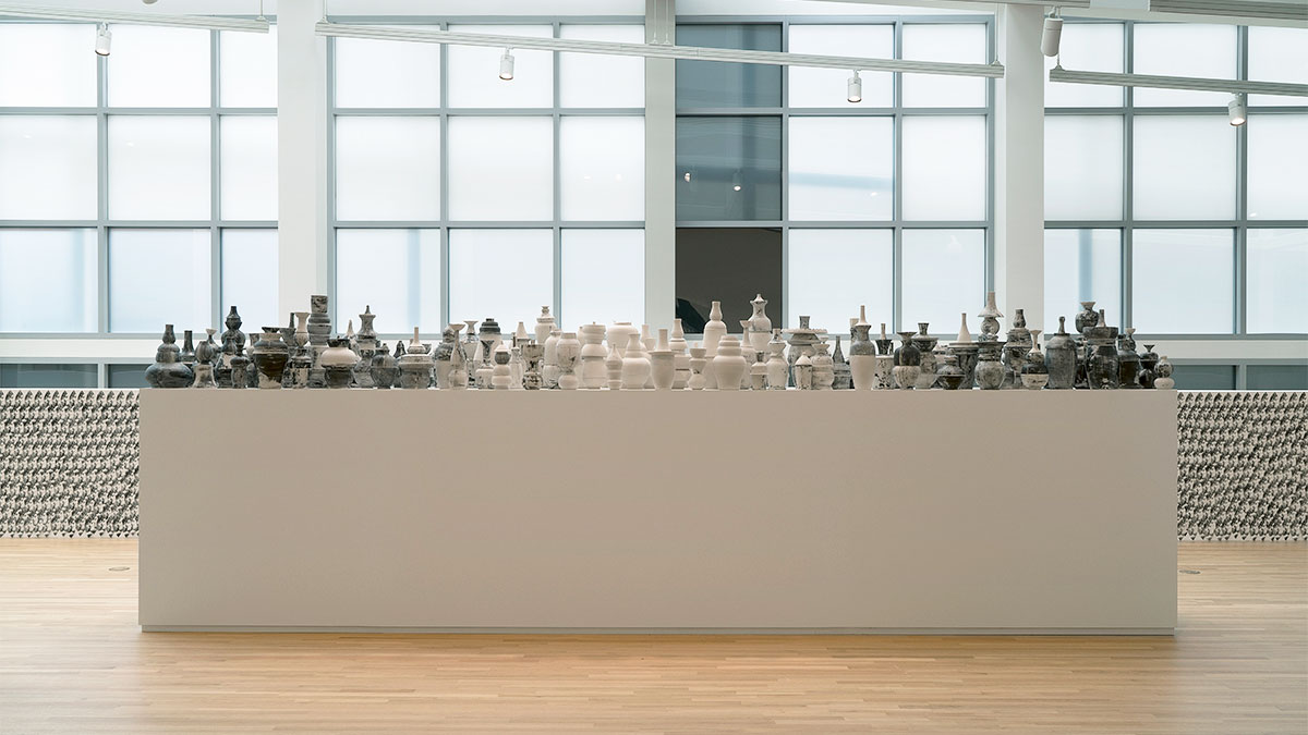 Gray Matters installation shot in Wexner Center galleries