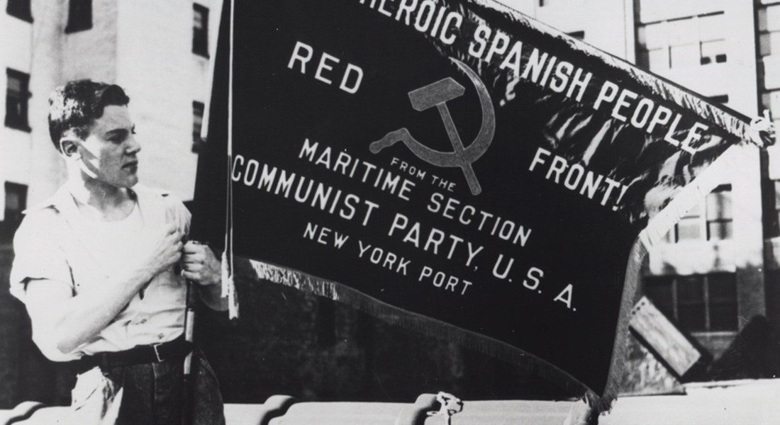 Archival images of a march by the American Communist Party from the 1983 documentary Seeing Red by Julia Reichert and Jim Klein