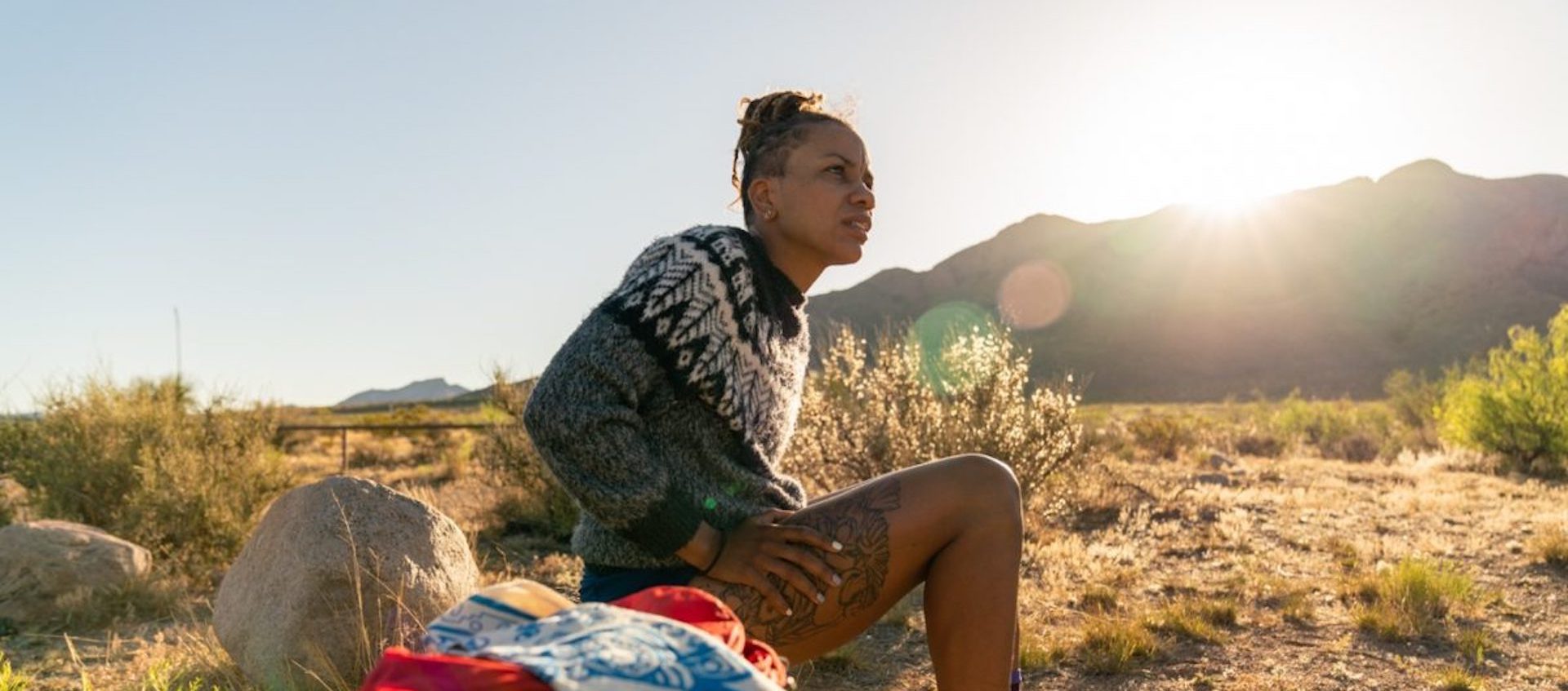 Runner and advocate Faith E. Briggs in Chelsea Jolly and Whitney Hassett's 2019 short film This Land