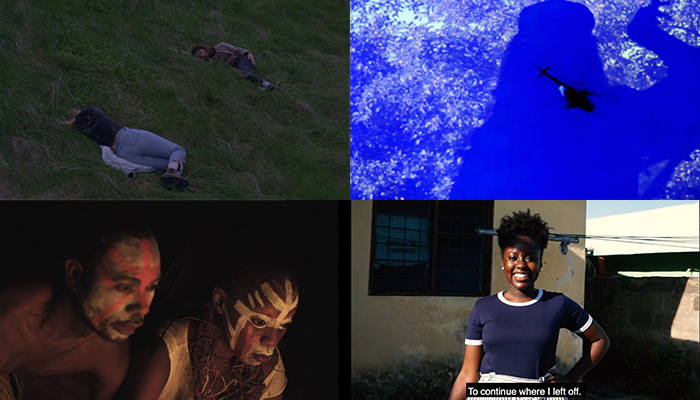 A collage of stills from the film program SEQUENCE 01