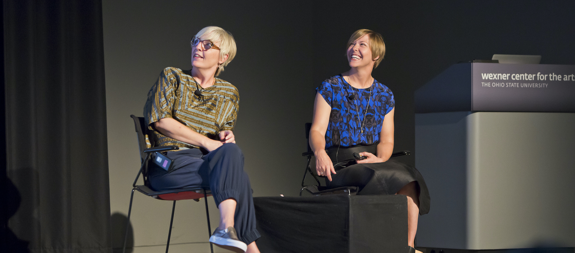Helen Molesworth and Ruth Erickson at the Wexner Center for the Arts