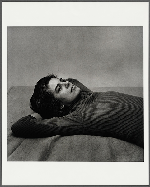 Susan Sontag, 1975 black and white photograph portrait by Peter Hujar